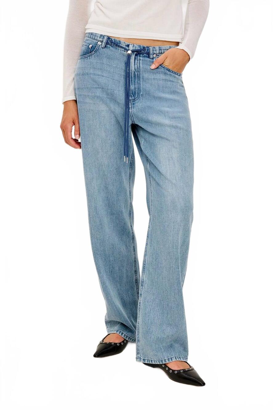 NEW RAILS normandie high rise straight jeans in antique blue